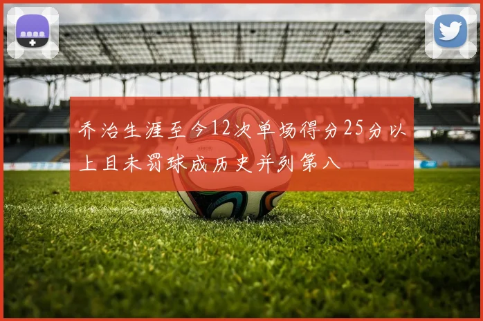 乔治生涯至今12次单场得分25分以上且未罚球成历史并列第八